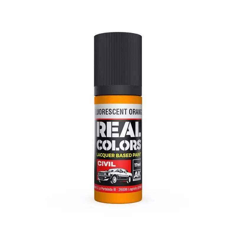 Ak Interactive Rc838 Real Colors Fluorescent Orange 17Ml Lacquer Paint 1