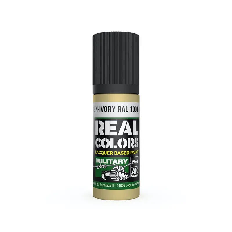 Ak Interactive Rc851 Real Colors Elfenbein-Ivory Ral 1001 Interior Color 17Ml Lacquer Paint 1