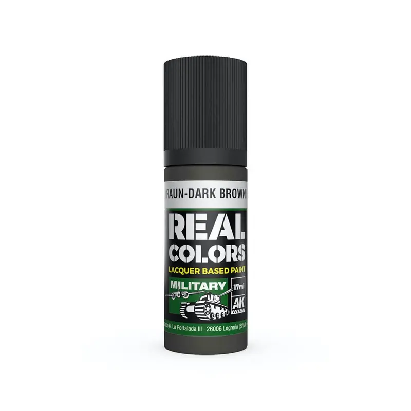 Ak Interactive Rc855 Real Colors Dunkelbraun-Dark Brown Ral 7017 17Ml Lacquer Paint 1