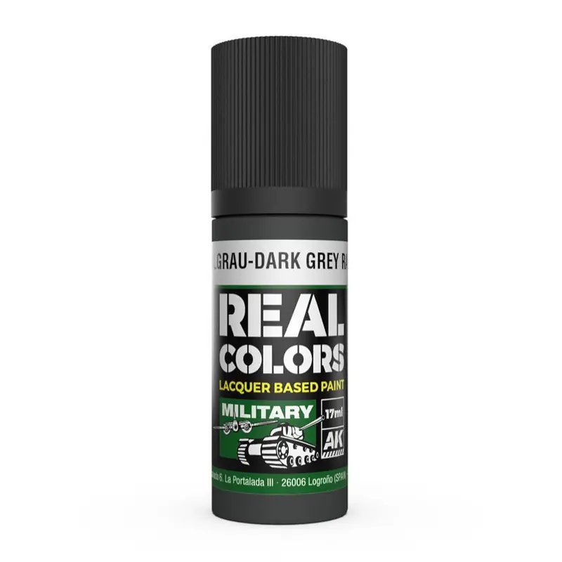 Ak Interactive Rc856 Real Colors Dunkelgrau-Dark Grey Ral 7021 17Ml Lacquer Paint 1