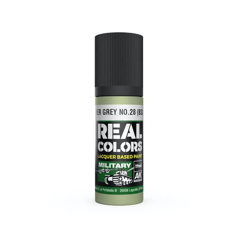 Ak Interactive Rc866 Real Colors Silver Grey No.28 Bs381 17Ml Lacquer Paint 1