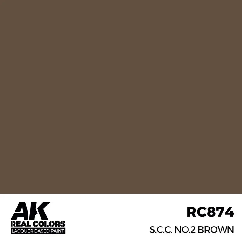 Ak Interactive Rc874 Real Colors S.C.C. No.2 Brown 17Ml Lacquer Paint 2