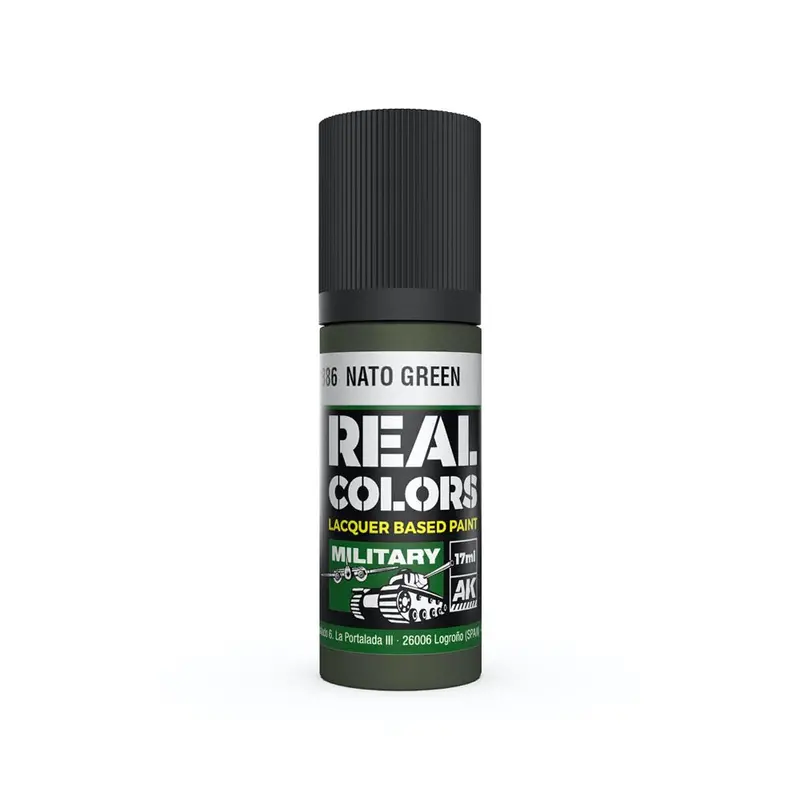 Ak Interactive Rc886 Real Colors Nato Green 17Ml Lacquer Paint 1