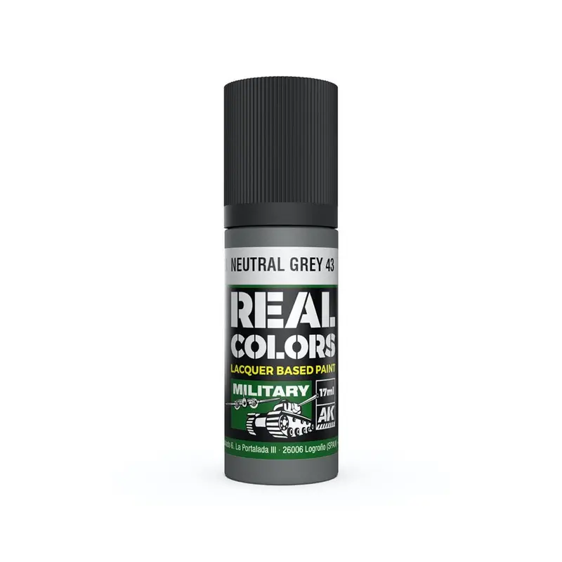 Ak Interactive Rc928 Real Colors Neutral Grey 43 17Ml Lacquer Paint 1