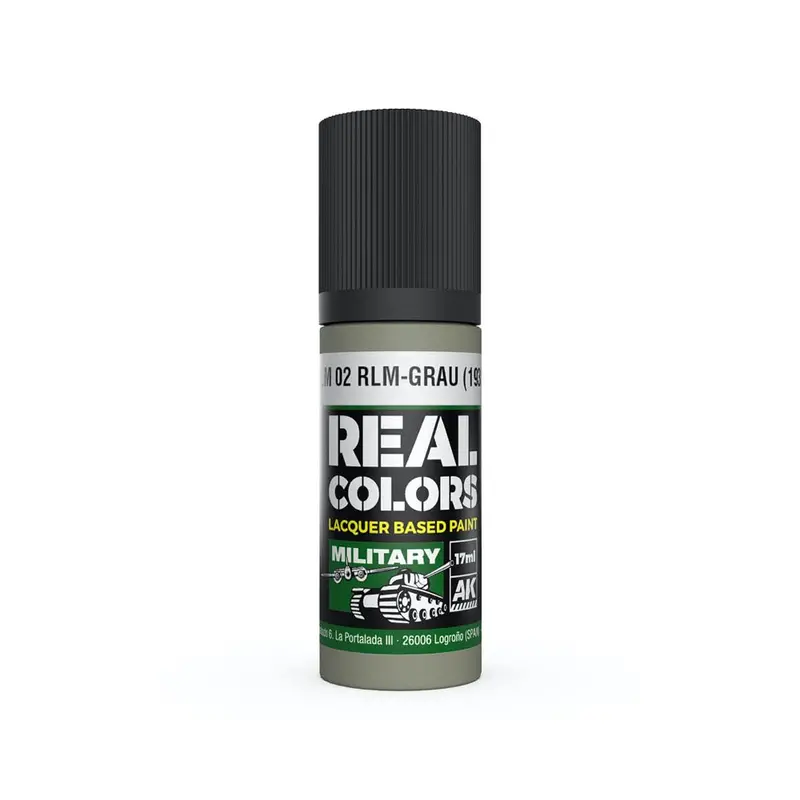 Ak Interactive Rc932 Real Colors Rlm 02 Rlm-Grau 1938 17Ml Lacquer Paint 1