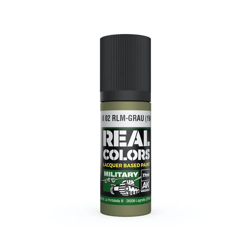 Ak Interactive Rc933 Real Colors Rlm 02 Rlm-Grau 1941 17Ml Lacquer Paint 1