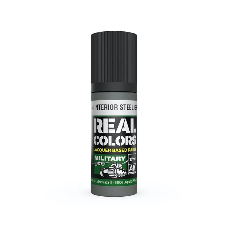 Ak Interactive Rc979 Real Colors A-14 Interior Steel Grey 17Ml Lacquer Paint 1