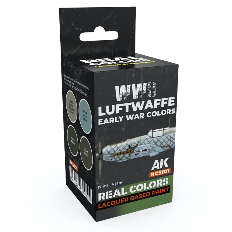 Ak Interactive Rcs101 Real Colors Set Wwii Luftwaffe Early War Colours 1