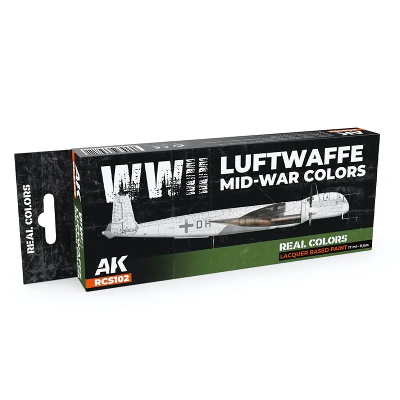 Ak Interactive Rcs102 Real Colors Set Wwii Luftwaffe Mid-War Colours 1