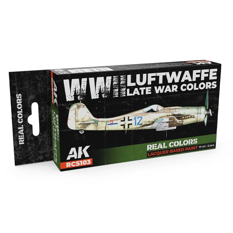 Ak Interactive Rcs103 Real Colors Set Wwii Luftwaffe Late War Colours 1