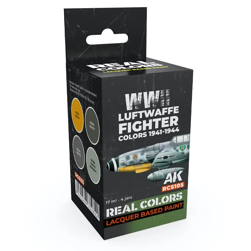 Ak Interactive Rcs105 Real Colors Set Luftwaffe Fighter Colours 1941-1944 1