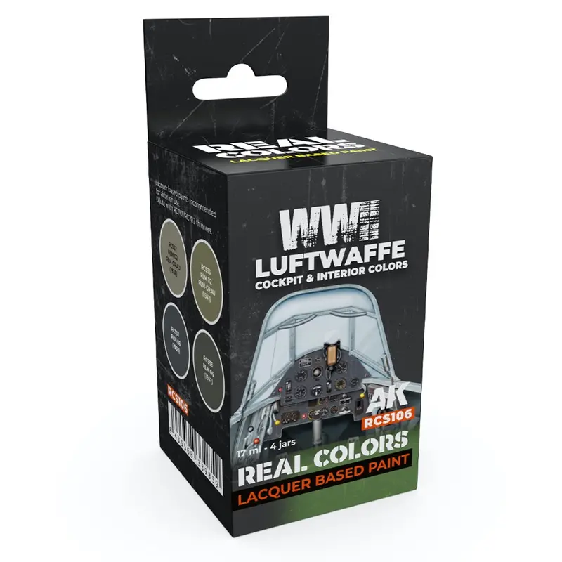 Ak Interactive Rcs106 Real Colors Set Wwii Luftwaffe Cockpit & Interior Colours 1