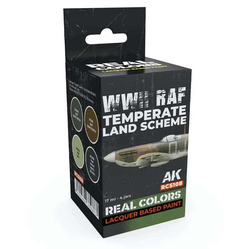 Ak Interactive Rcs108 Real Colors Set Wwii Raf Temperate Land Scheme 1