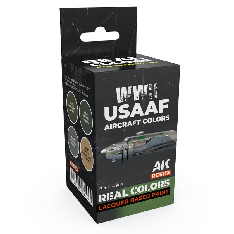 Ak Interactive Rcs113 Real Colors Set Wwii Usaaf Aircraft Colours 1