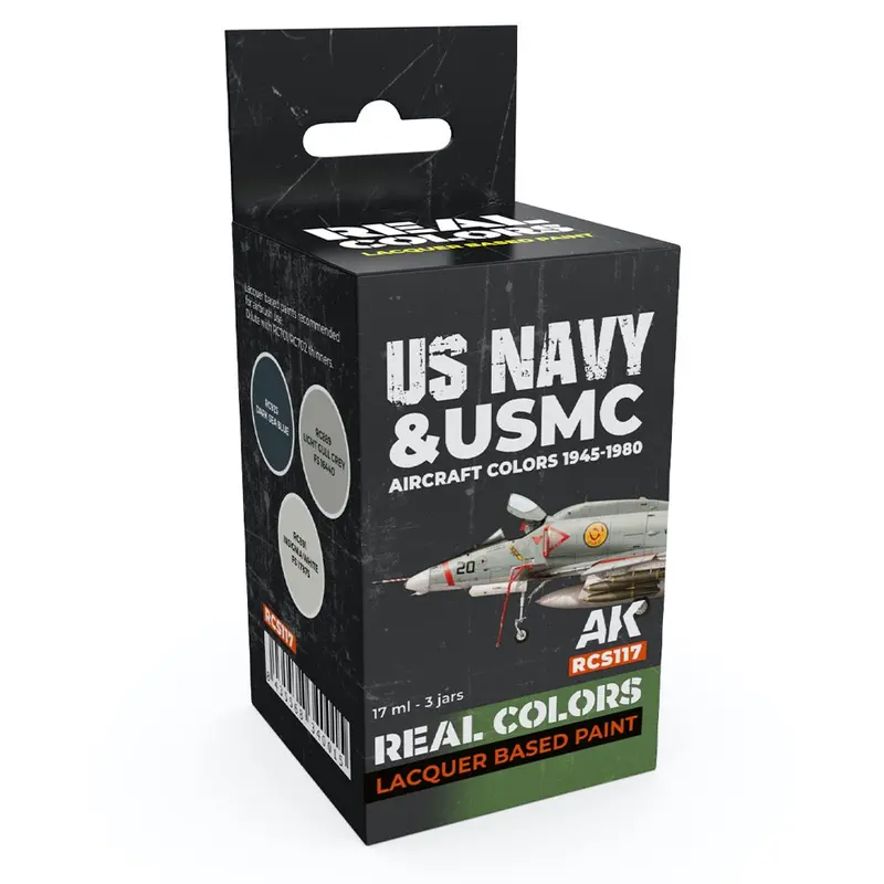 Ak Interactive Rcs117 Real Colors Set Us Navy & Usmc Aircraft Colours 1945-1980 1
