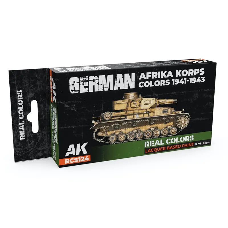 Ak Interactive Rcs124 Real Colors Set German Afrika Korps Colours 1941-1943 1