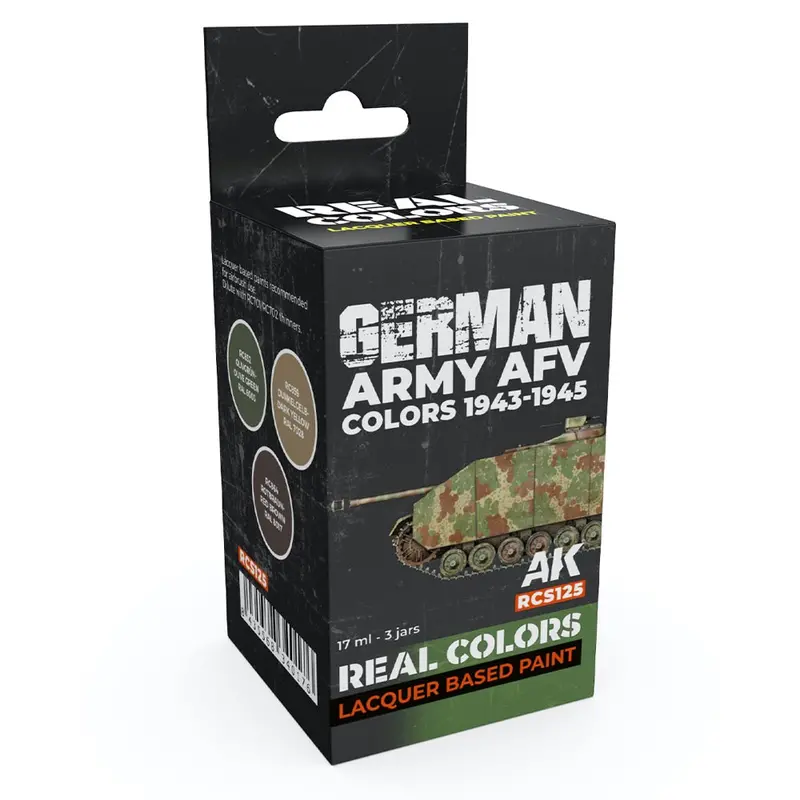 Ak Interactive Rcs125 Real Colors Set German Army Afv Colours 1943-1945 1