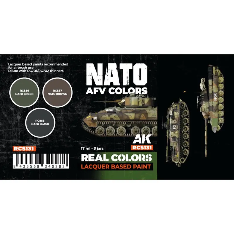 Ak Interactive Rcs131 Real Colors Set Nato Afv Colours 2