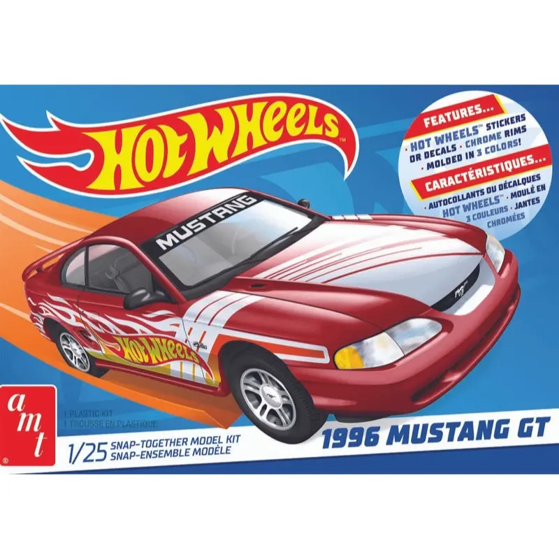 Amt 1298M 1/25 Hot Wheels 1996 Ford Mustang Gt (Snap) 2T 1