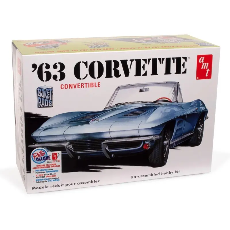 Amt 1335M 1/25 1963 Chevy Corvette Convertible 1