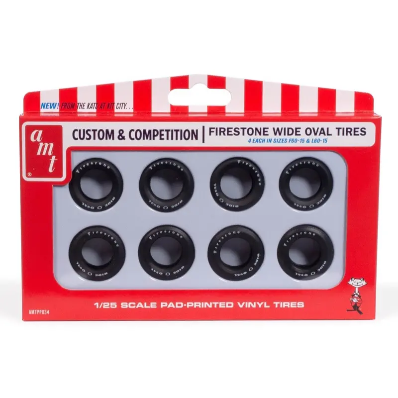 Amt Pp034 1/25 Firestone Wide Oval Tire Parts Pack 1