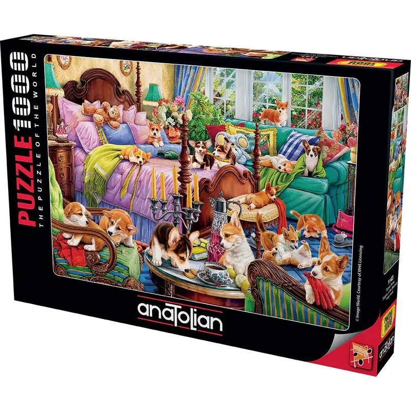 Anatolian Doggies In The Bedroom 1000Pc Jigsaw Puzzle 1