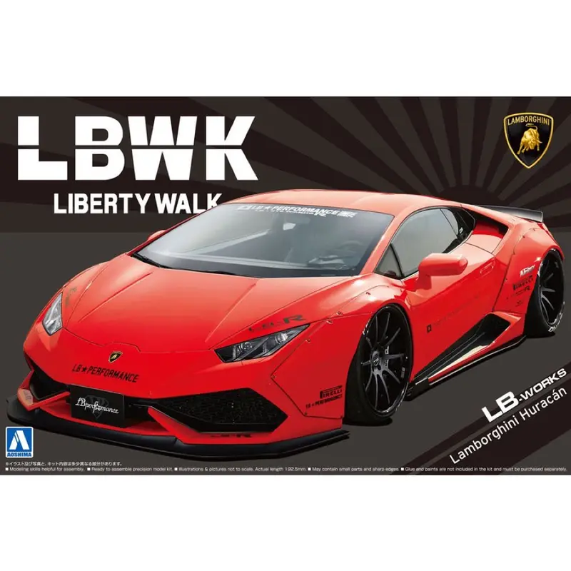 Aoshima 005988 1/24 Lamborghini Huracan Ver 1 Lb Works 1