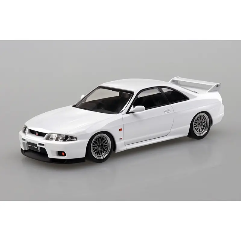 Aoshima 006640 1/32 Snap Kiy Nissan R33 Skyline Gt-R Custom Wheel White 2