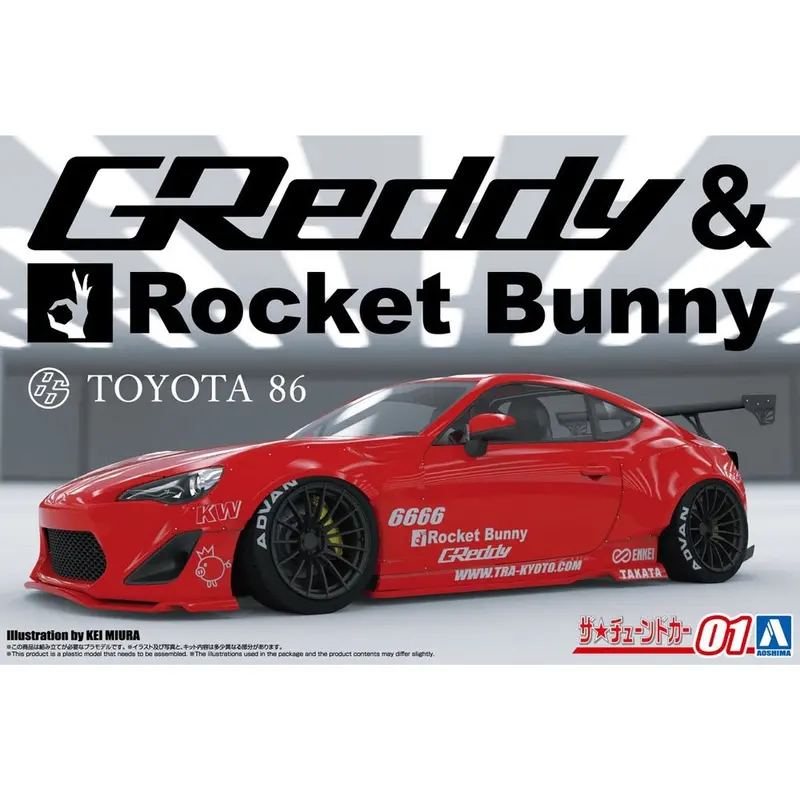 Aoshima 020087 1/24 Zn6 Toyota 86 '12 Greddy & Rocket Bunny Enkei Ver. Toyota 1