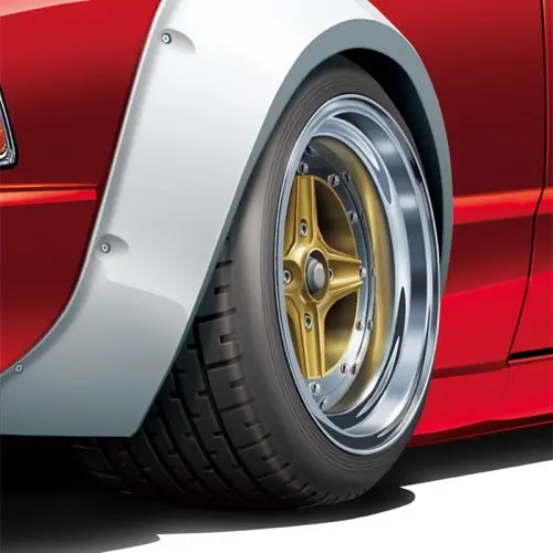 Aoshima 020298 1/24 Bright 14Inch Wheel Set 1