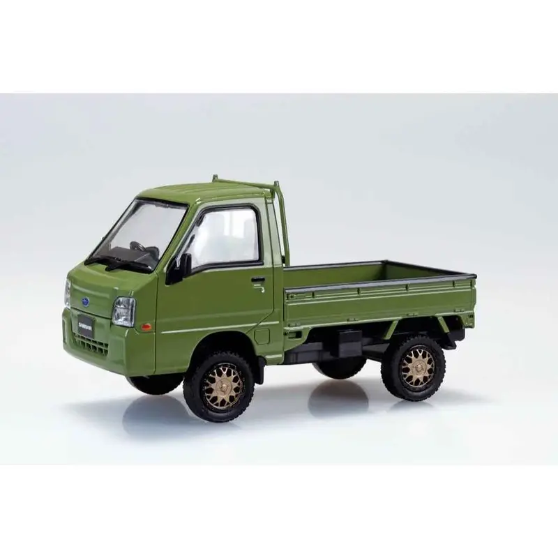 Aoshima 1/32 Snap Subaru Sambar Truck Custom Wheels Olive Green 1