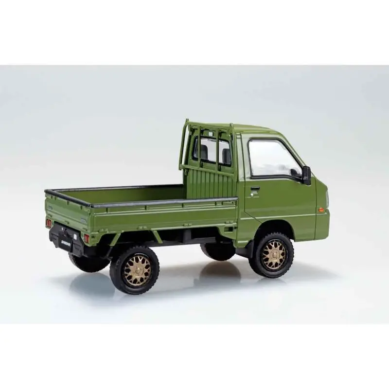Aoshima 1/32 Snap Subaru Sambar Truck Custom Wheels Olive Green 2