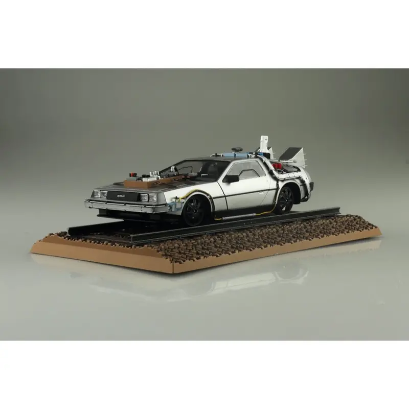Aoshima A006699 1/24 Time Machine From Back To The Future Part Iii With Railroad 1