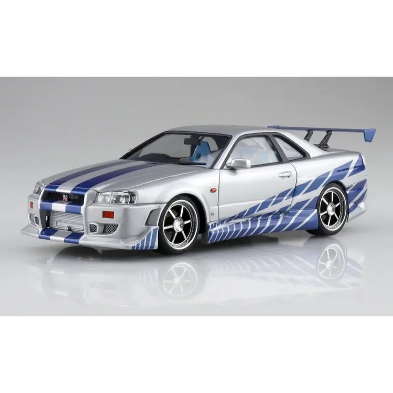 Aoshima A006795 1/24 Fast & Furious R34 Skyline Gt-R 2