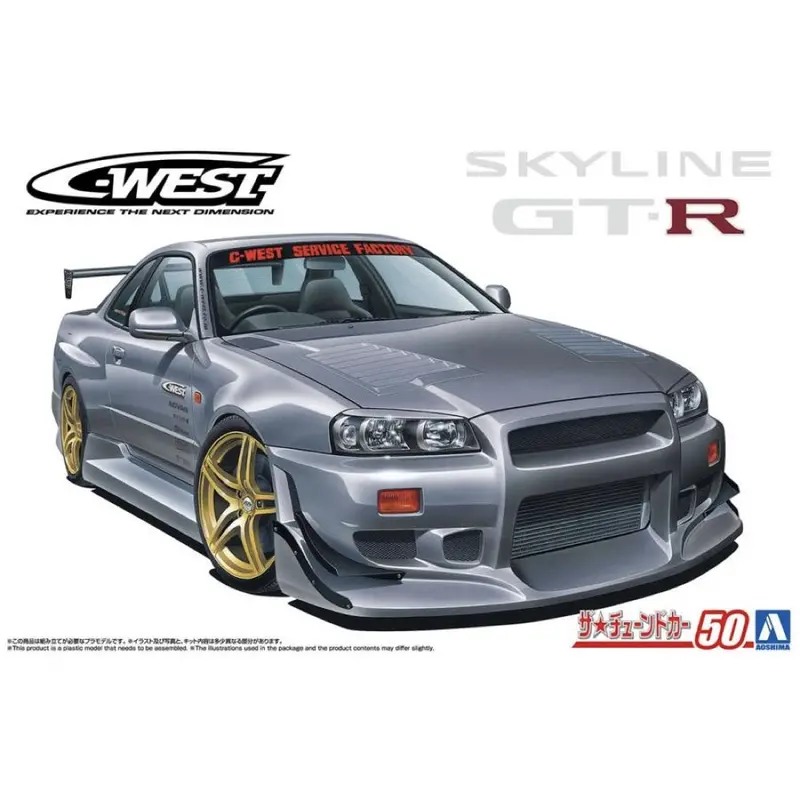 Aoshima A006990 1/24 C-West Bnr34 Skyline Gt-R '02 (Nissan) 1