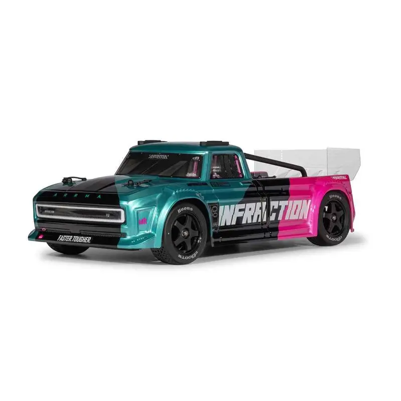 Arrma 1/8 Infraction 223S Blx Dsc 4X4 Rc Car (Teal/Pink) Ara4315v4t3 1