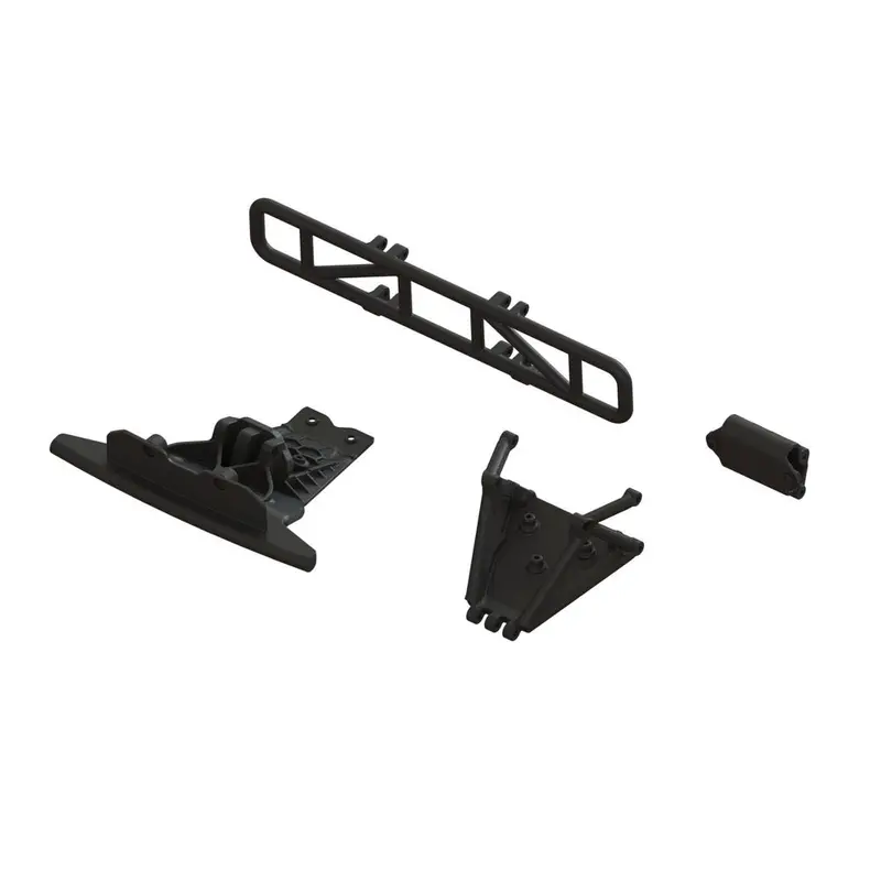 Arrma 1577 Lower Skid And Bumper Set Black Fury Mega 1
