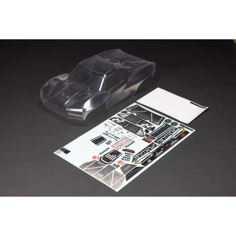Arrma 1581 Fury Clear Body With Masks And Decals 1