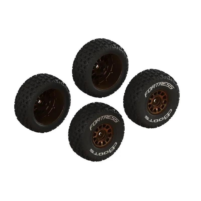Arrma 2024 Dboots Fortress Tyre Set Glued (Bronze) (2 Pairs) 1