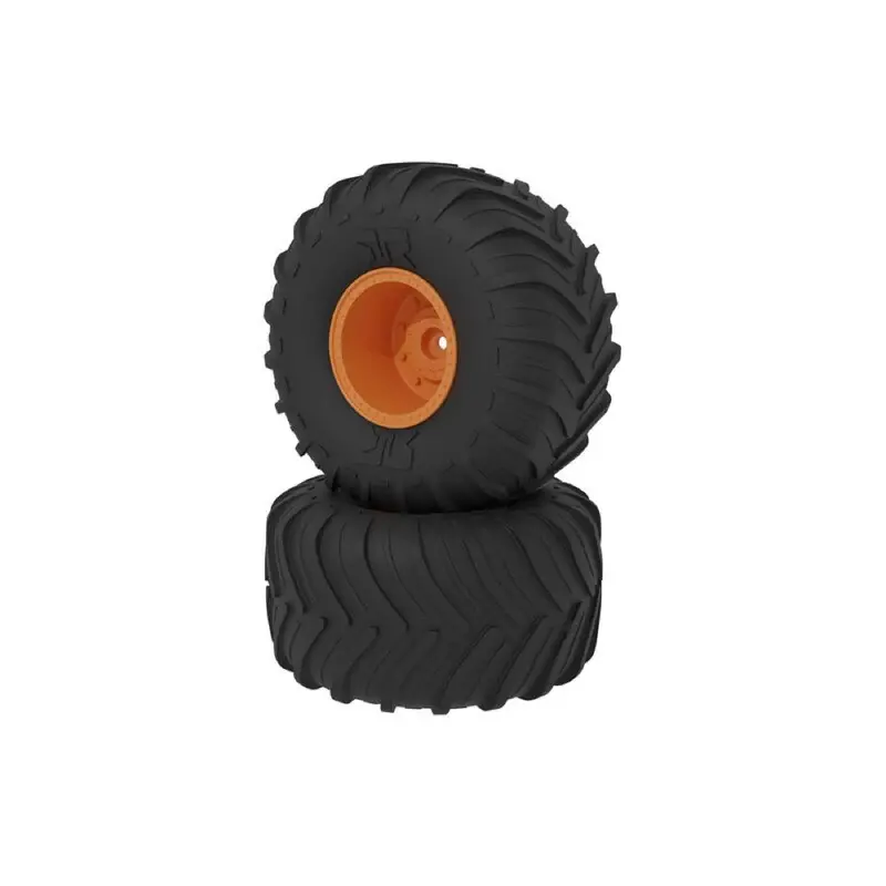 Arrma Ara-2532 Dboots Chevron Mt Tyre Set Glued Orange 1