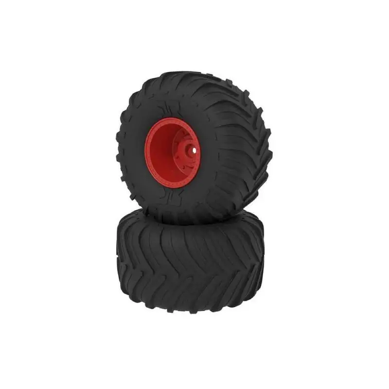 Arrma Ara-2534 Dboots Chevron Mt Tyre Set Glued Red Gorgon 1