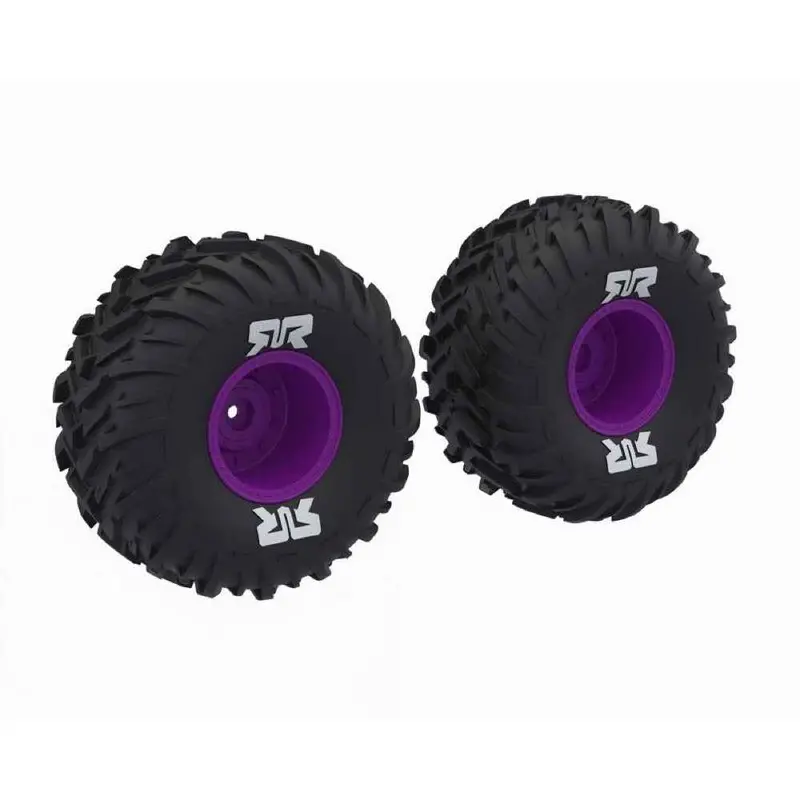 Arrma Ara-2576 Dboots Cut Chevron Mt Tyre Set Glued Purple Quake 223S 1