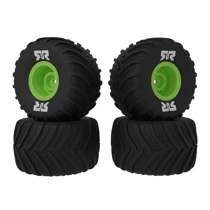 Arrma Ara-2610 Dboots Chevron Mt Tyre Set Glued Green Grom 1