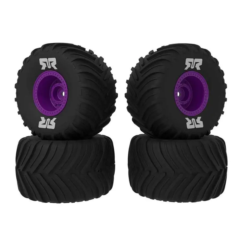 Arrma Ara-2611 Dboots Chevron Mt Tyre Set Glued Purple Grom 1