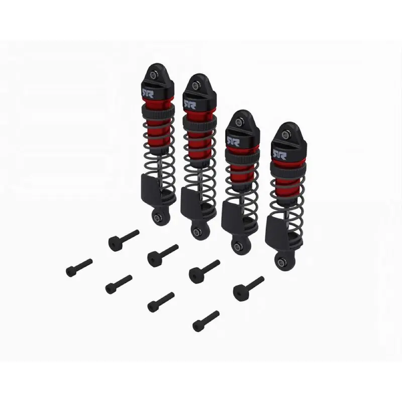 Arrma Ara-2670 Assembled F/R Shock Set With 700Cst Oil 4Pcs Red 1