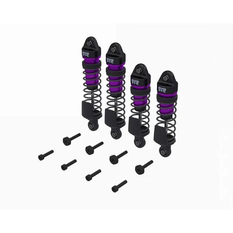 Arrma Ara-2762 Assembled F/R Shock Set With 700Cst Oil 4Pcs Purple 1