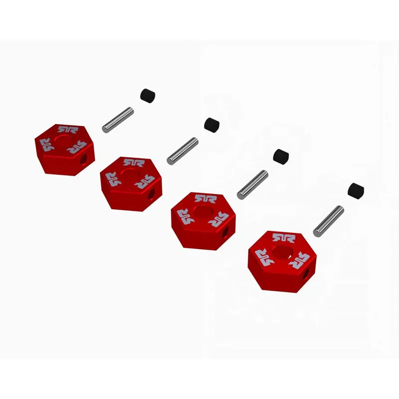 Arrma Ara-2982 12Mm Metal Wheel Hex Set Red Grom 1