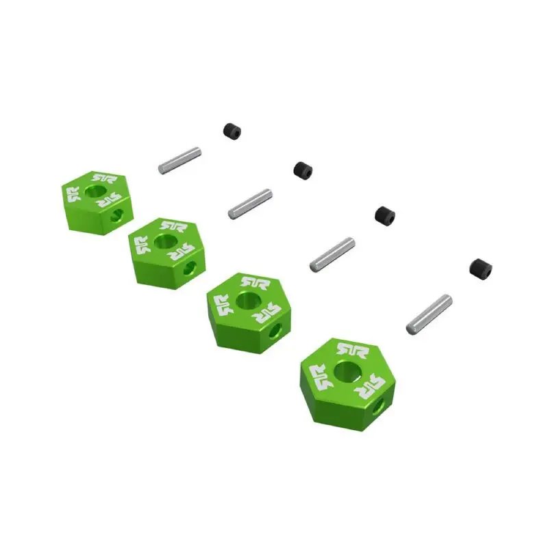 Arrma Ara-3118 12Mm Metal Wheel Hex Set 4Pcs Green 1