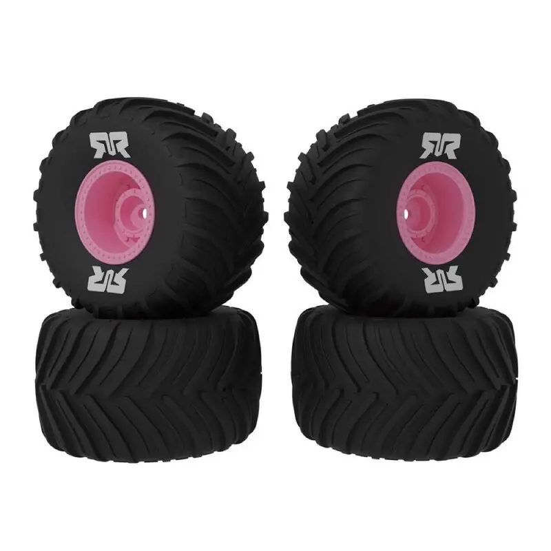 Arrma Ara-3126 Dboots Chevron Mt Tyre Set Glued Pink Grom 1