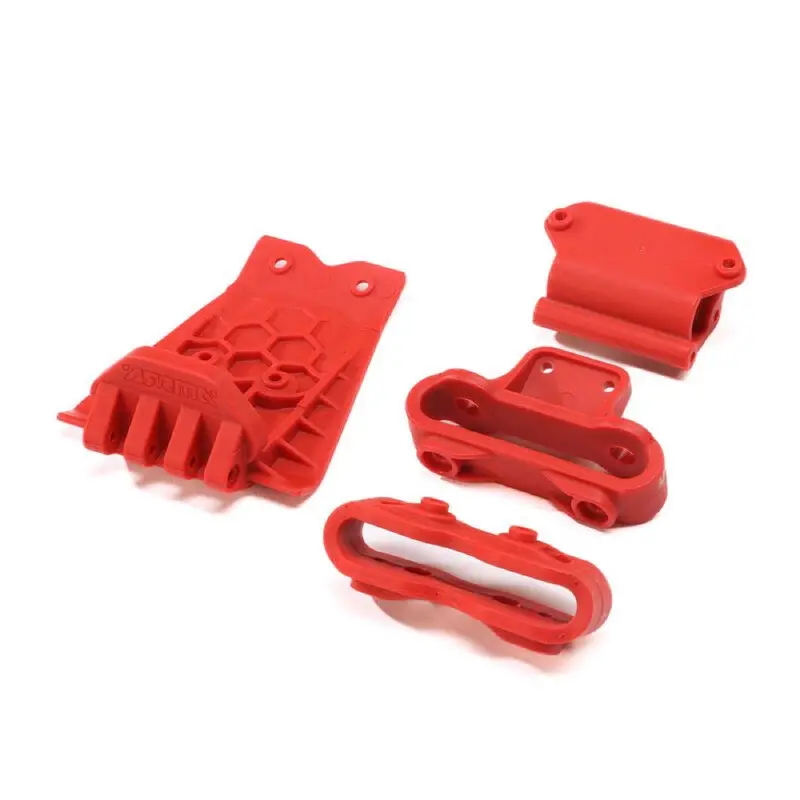 Arrma Ara320777 Lower Skid And Bumper Mount Set Red Gorgon 1